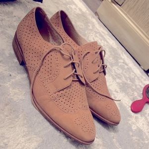 Madewell Tan Perforated Flats size 10 loafers